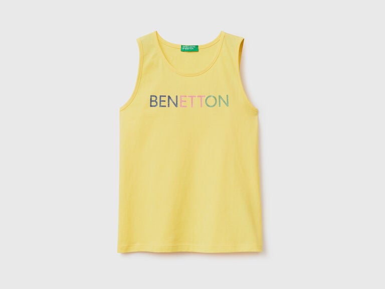 (image for) benetton negozi Canotta con stampa logo glitter benetton united colors